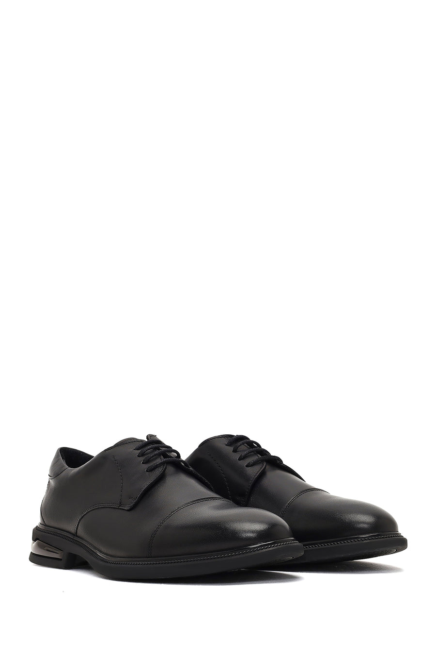 Men's Black Lace-up Leather Casual Shoes