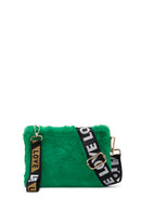 Women's Green Plush Portfolio Bag | Derimod