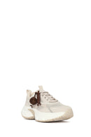 Women's Beige Lace-up Chunky Sole Charm Sneakers | Derimod