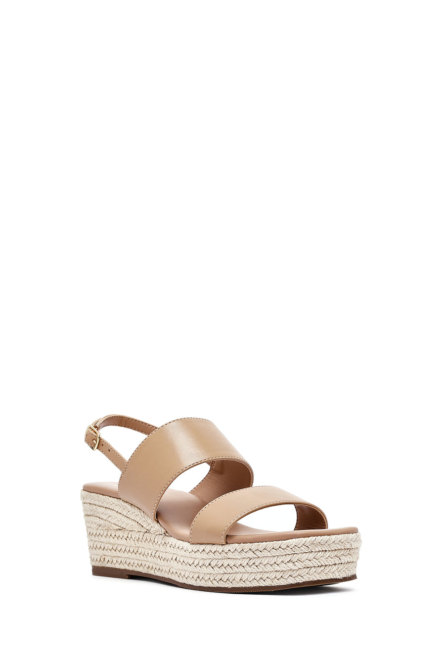 Women's Mink Ankle Buckle Wedge Heel Espadrille Sandals