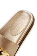 Women's Chain Metallic Slippers | Derimod