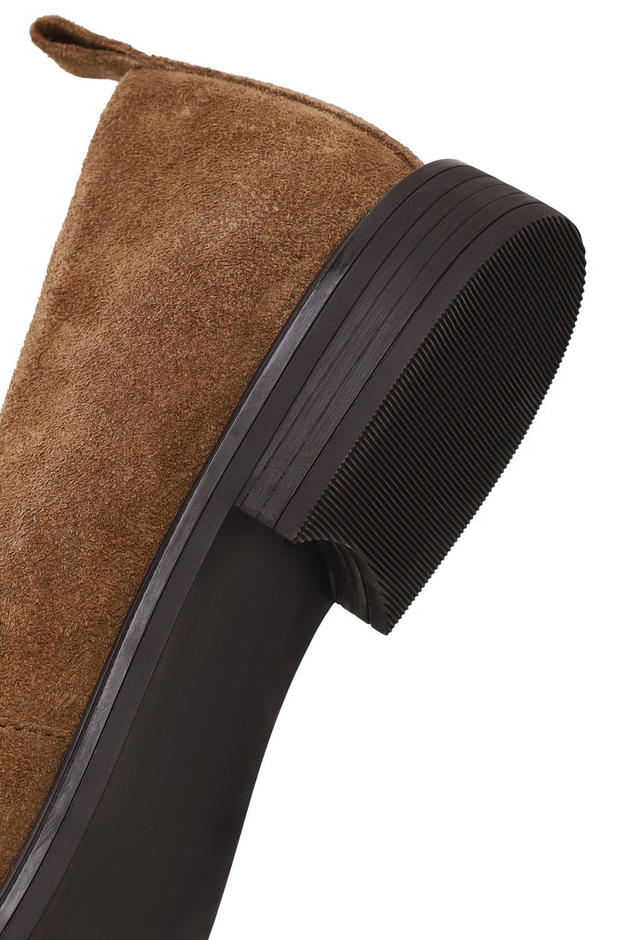 Kadın Taba Süet Deri Maskülen Loafer