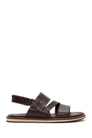 Men's Brown Strappy Leather Sandals | Derimod