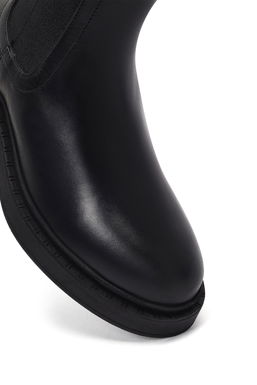 Women's Black Leather Chelsea Boot