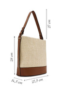 Women's Beige Straw Shoulder Bag | Derimod