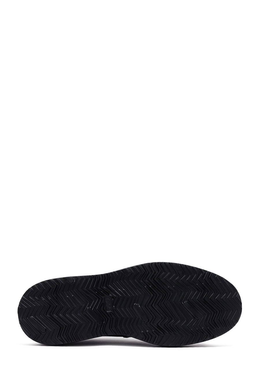 Men's Black Lace-Up Thick-Soled Leather Casual Shoes