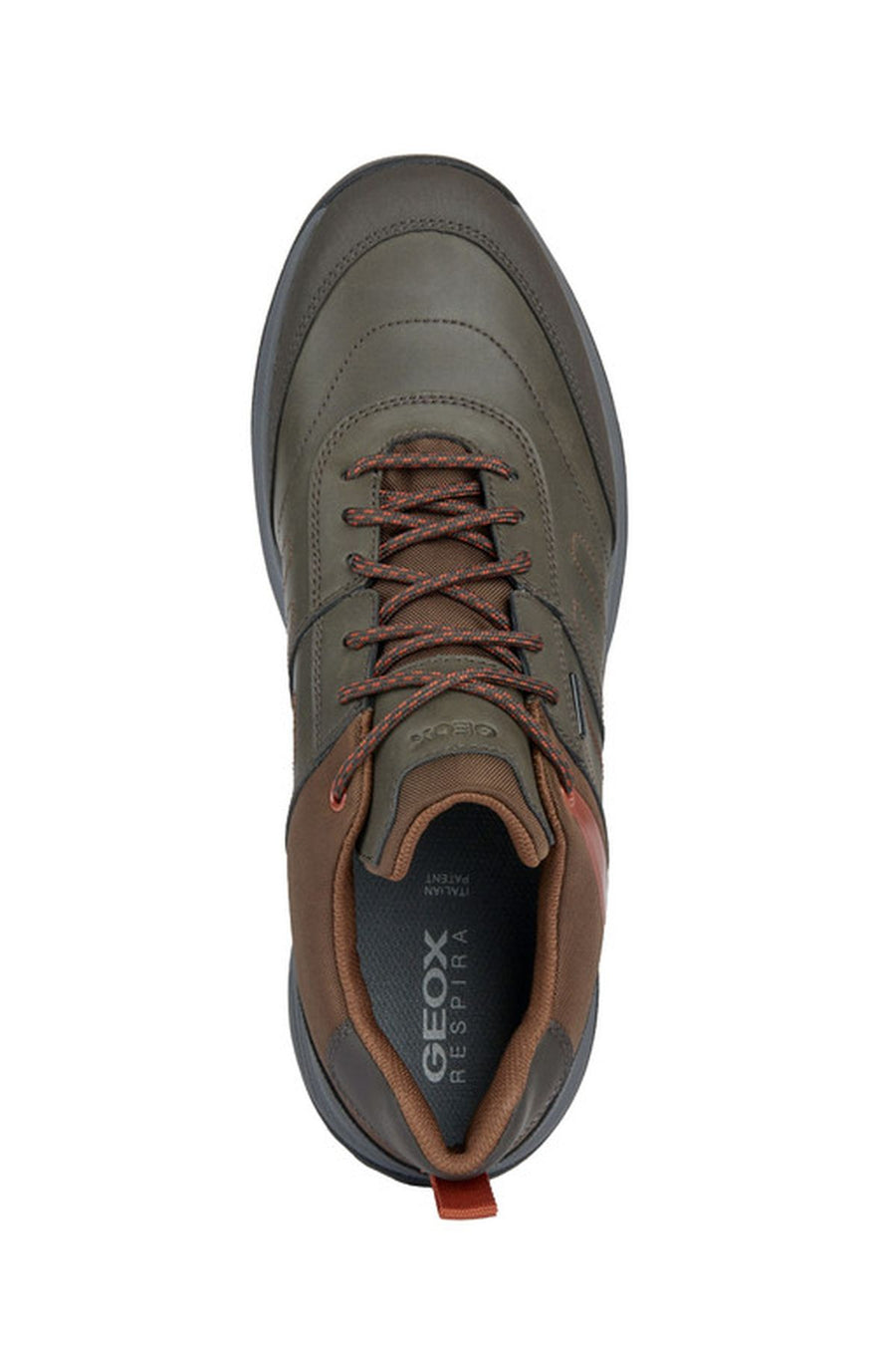Geox Men's Brown Maro Lace-up Leather Sneaker