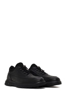 Male Black Lace-up Leather Casual Sneaker | Derimod