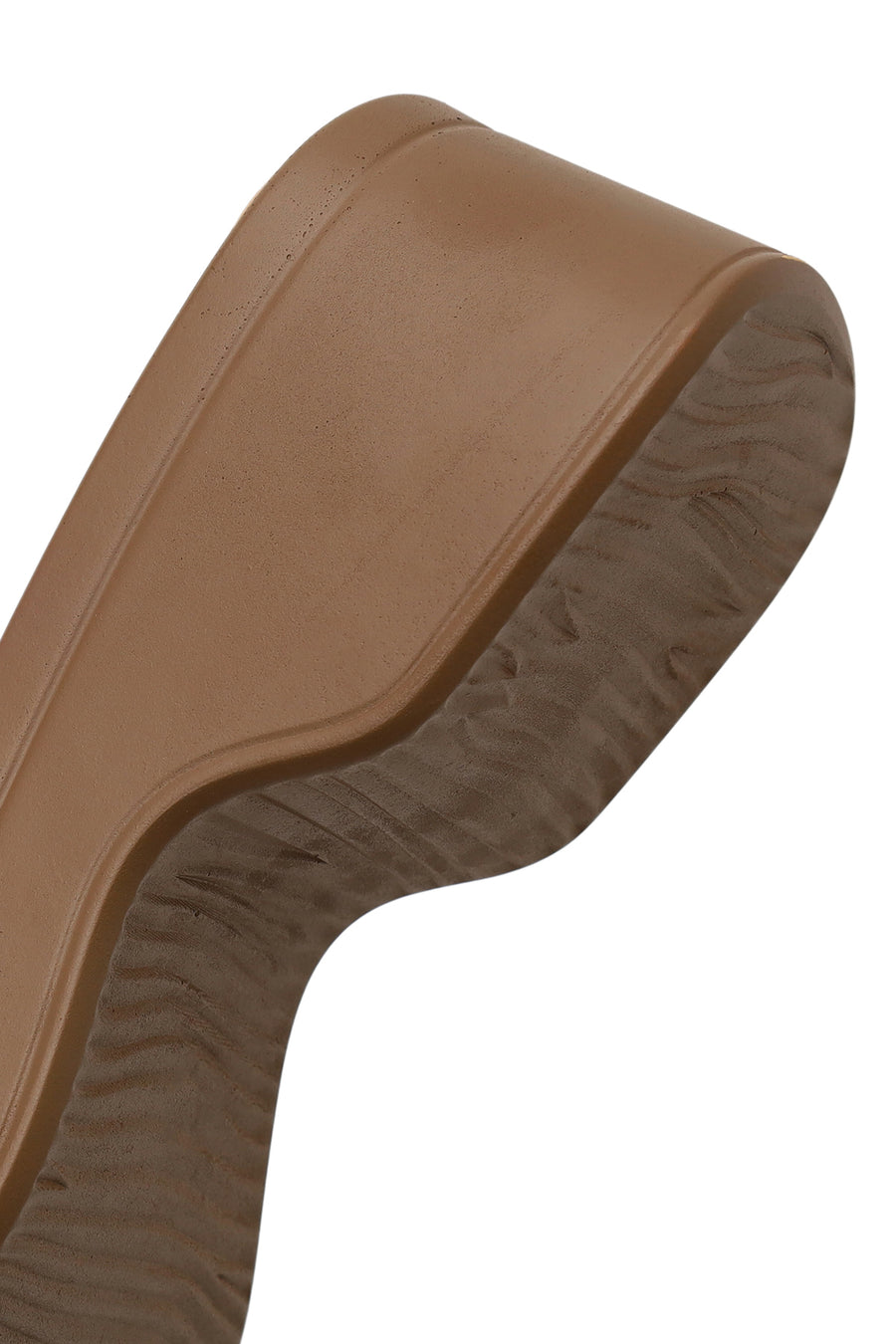 Woman Tan Thick-Soled Suede Slipper