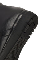 Woman Black Zip Closure Leather Comfort Boots | Derimod