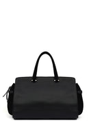 Women's Black Long Strap Suede Shoulder Bag with Accessories | Derimod
