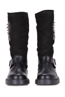 Beaded Women's Suede Boots | Derimod
