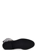 Women's Black Zippered Leather Boots | Derimod