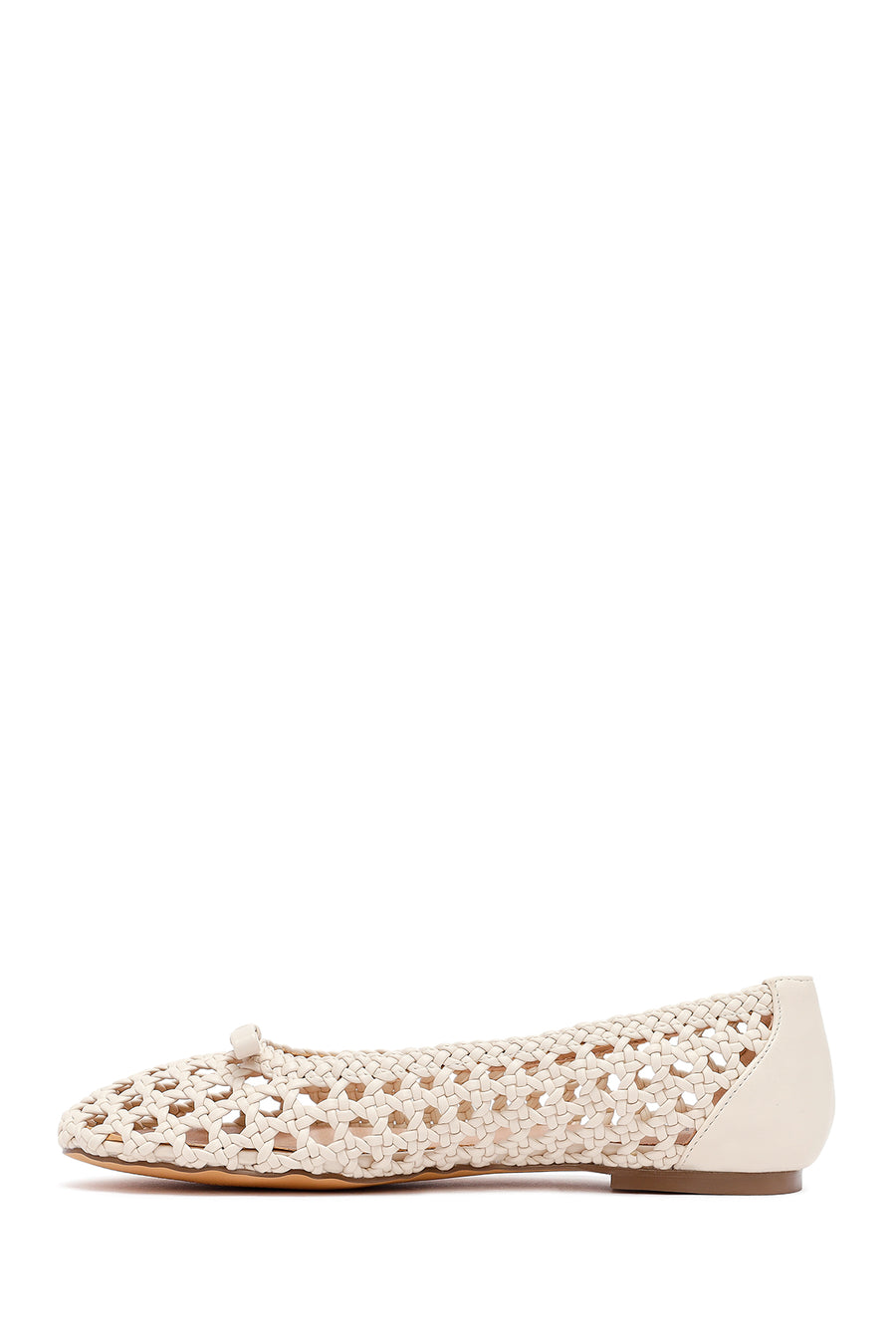 Women's Beige Knitted Ballerinas