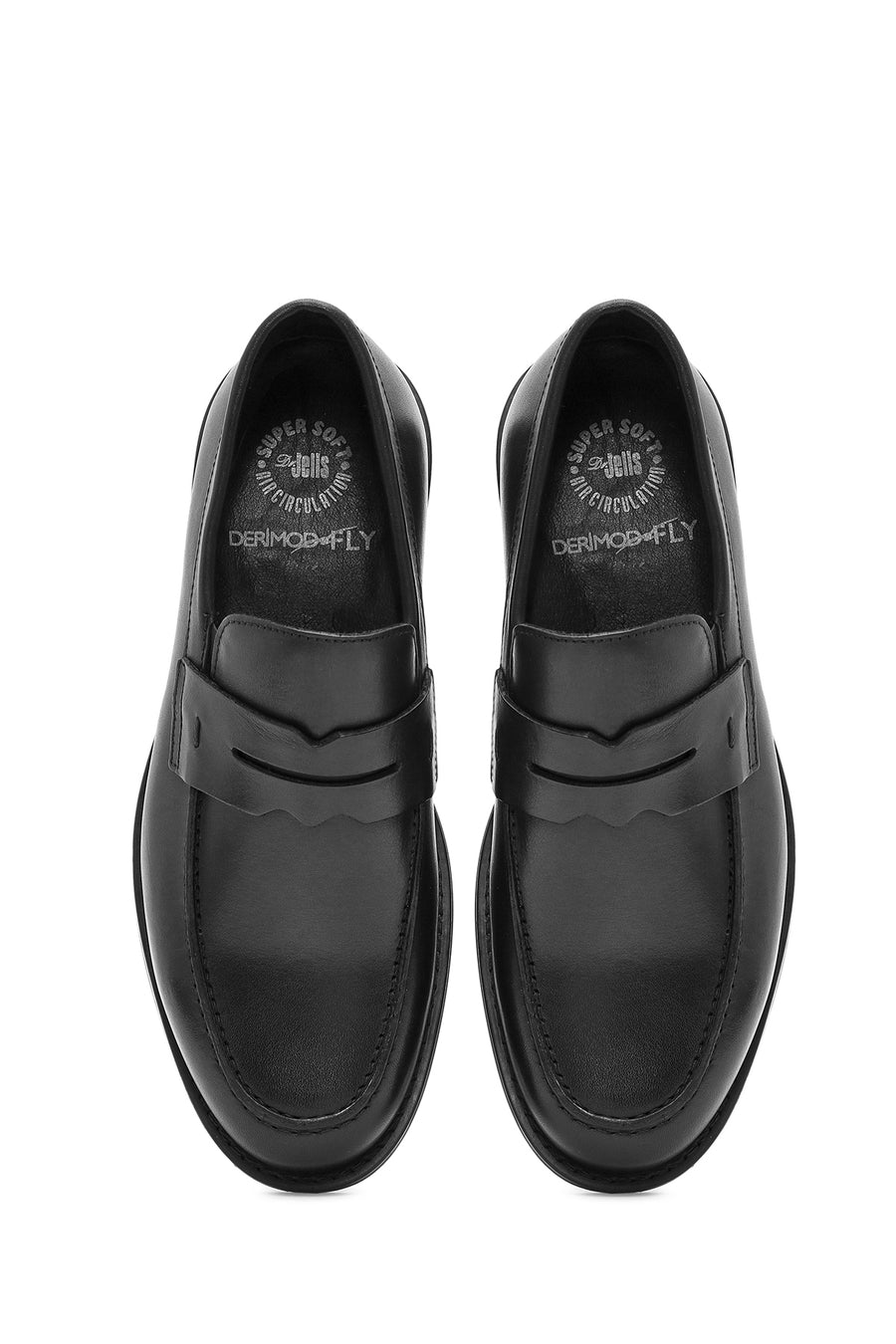 Erkek Siyah Deri Casual Loafer