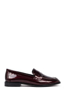 Kadın Bordo Deri Klasik Loafer | Derimod