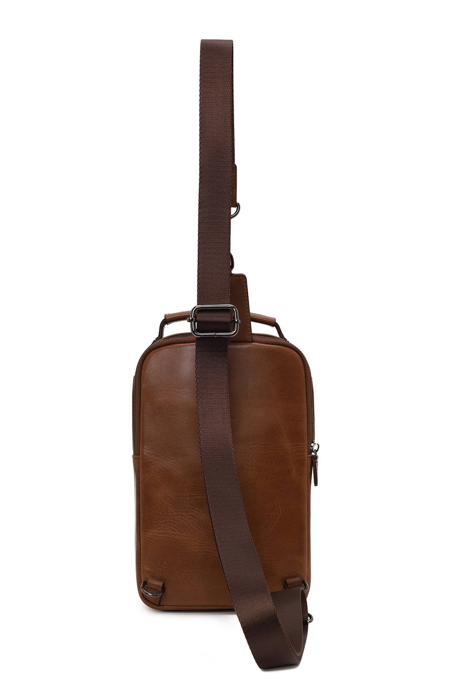 Male Brown Mini Leather Handbag