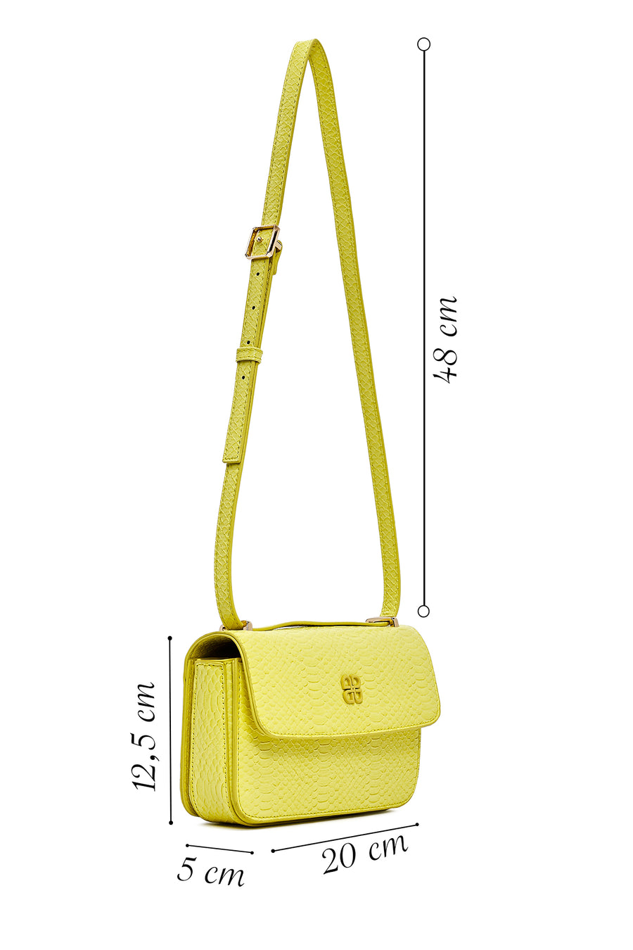 Women's Yellow Printed Long Strap Crossbody Bag