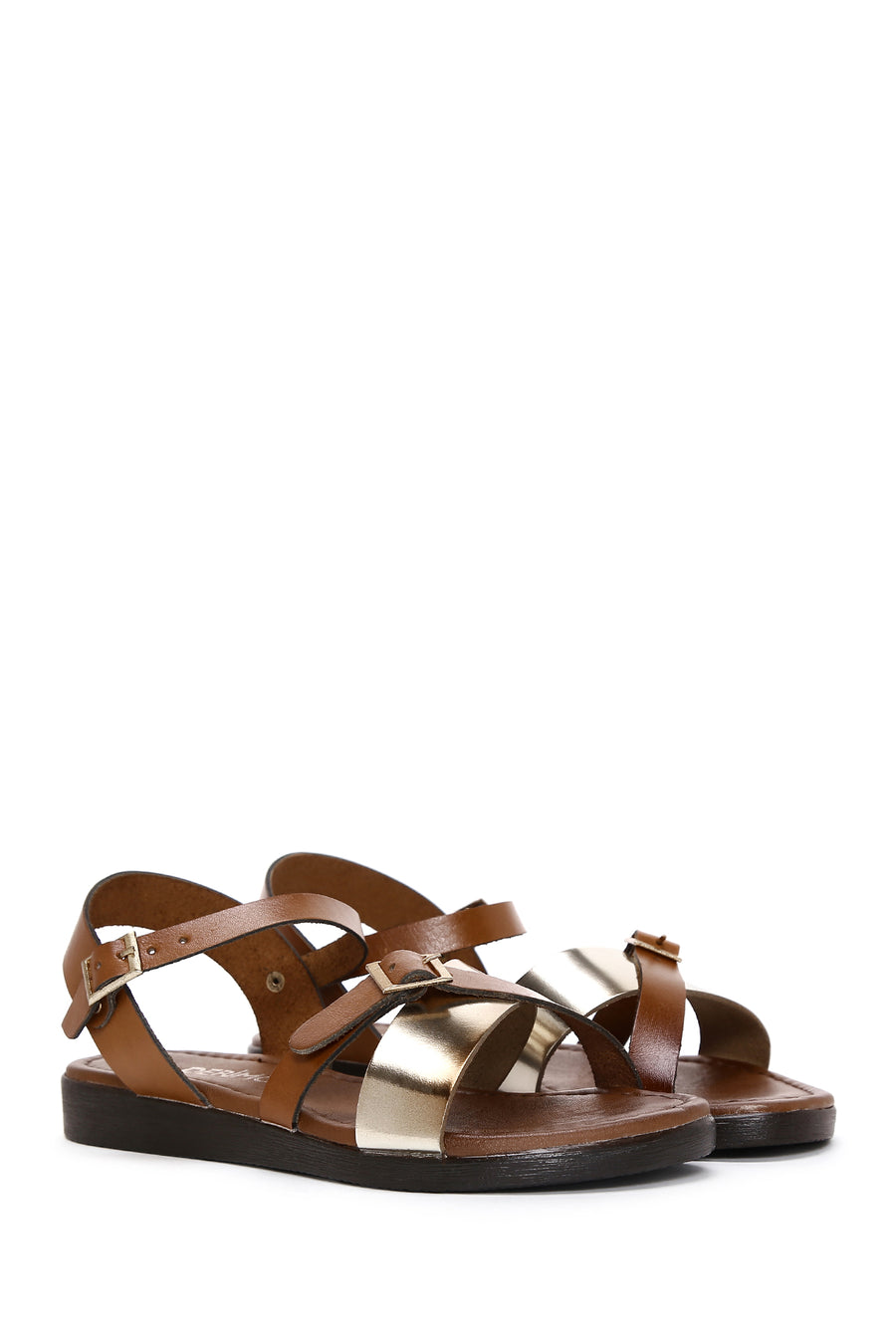 Women's Tan Ankle Strap Leather Bodrum Sandals
