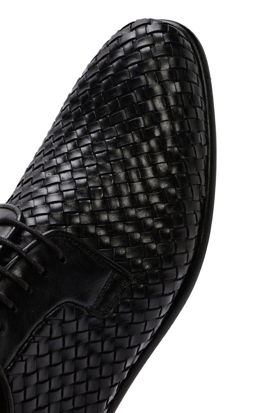 Men's Black Braided Leather Classic Shoes