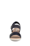 Geox Women Navy Blue D S.Vega F - All Nub. Cow + Me. Le Leather Sandals | Derimod
