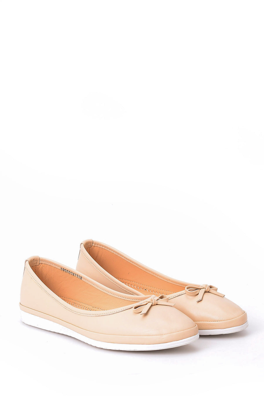 Women's Bow Leather Ballerinas