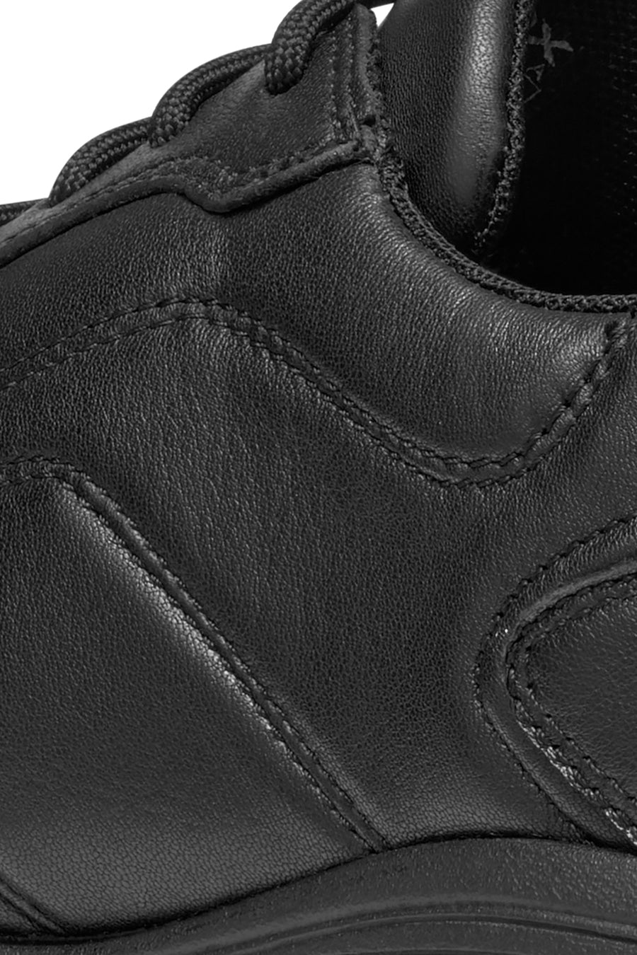 Geox Men's Black Spherica Ec2 Lace-up Leather Sneaker