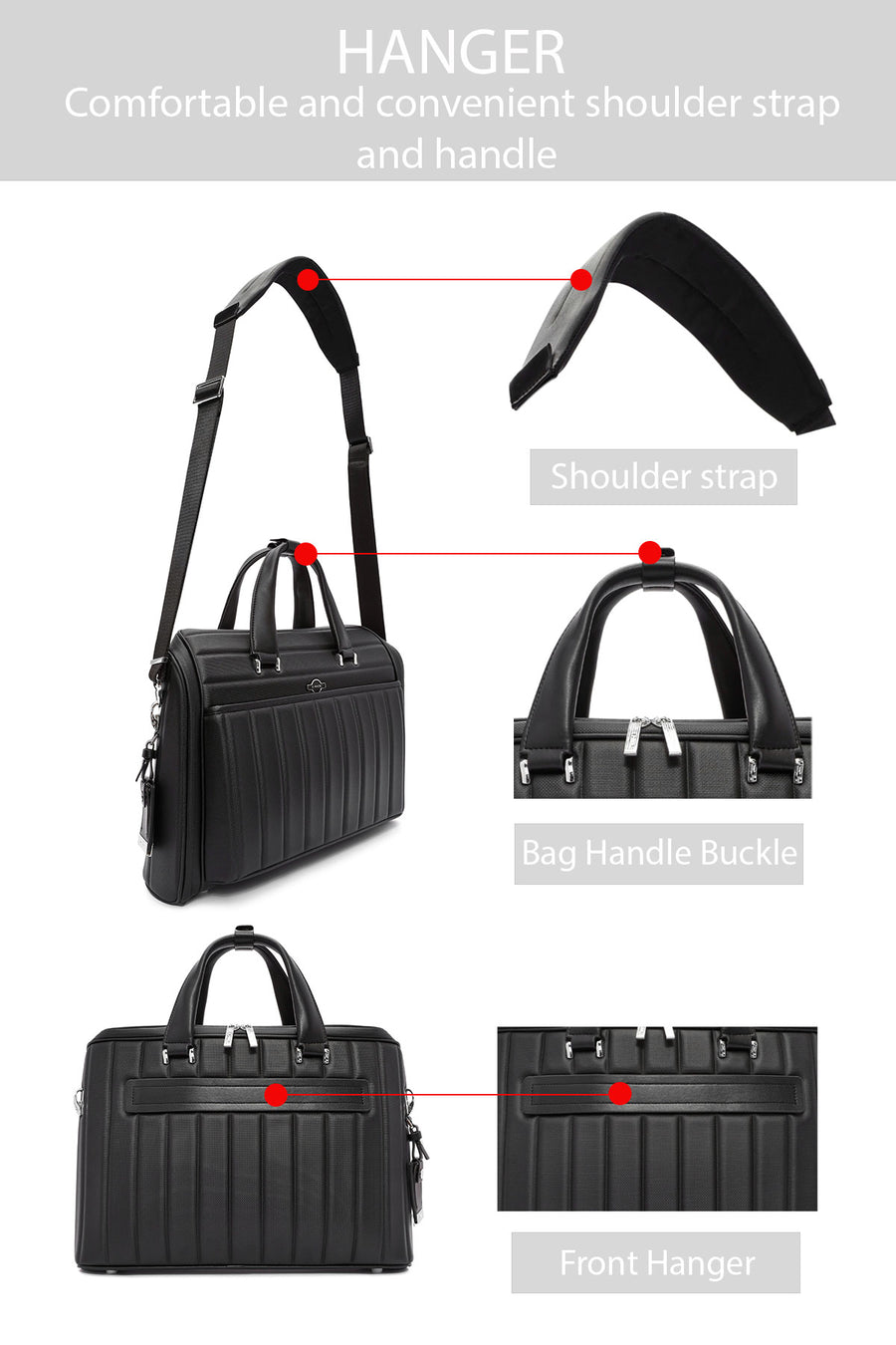 D-Pack Erkek Siyah Uzun Askılı Kumaş Evrak Çantası