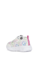 Geox Girl White Assister Strap Leather Sneaker | Derimod