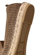 Woman Tan Patterned Suede Espadrilles | Derimod