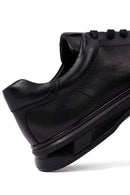Male Black Lace-up Leather Casual Sneaker | Derimod