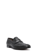 Erkek Siyah Örgü Deri Klasik Loafer | Derimod