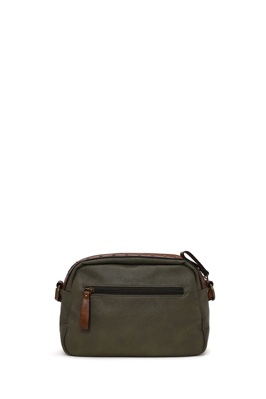 Woman Khaki Crossbody Bag with Long Strap