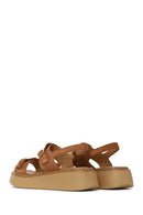 Woman Powder Thick-Soled Suede Comfort Sandal | Derimod