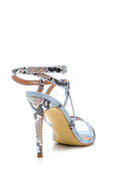 Women's Snake Printed Heeled Sandals | Derimod