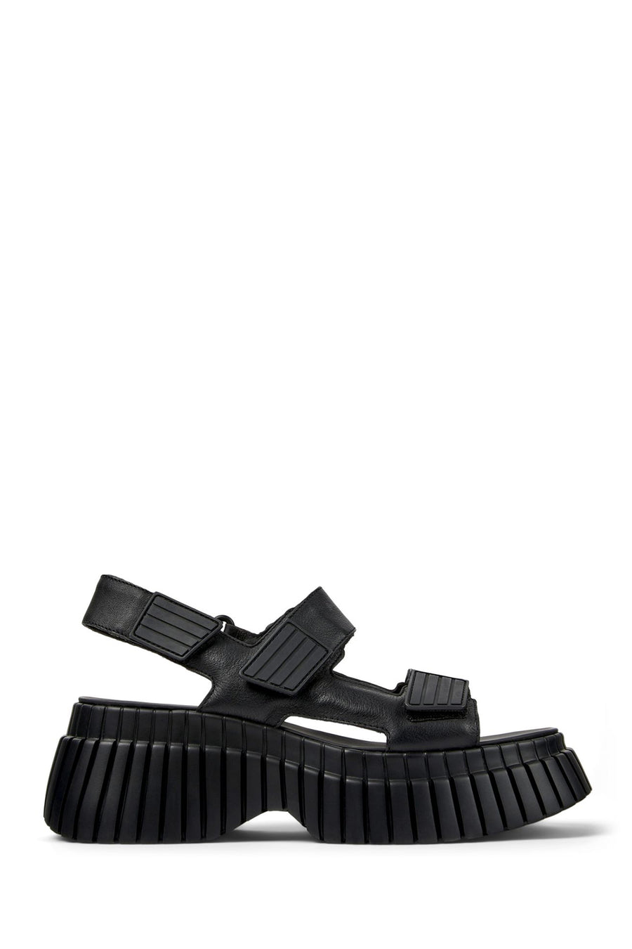 Camper Women's Black Bcn Thick Soled Leather Sandals K201511 | Derimod
