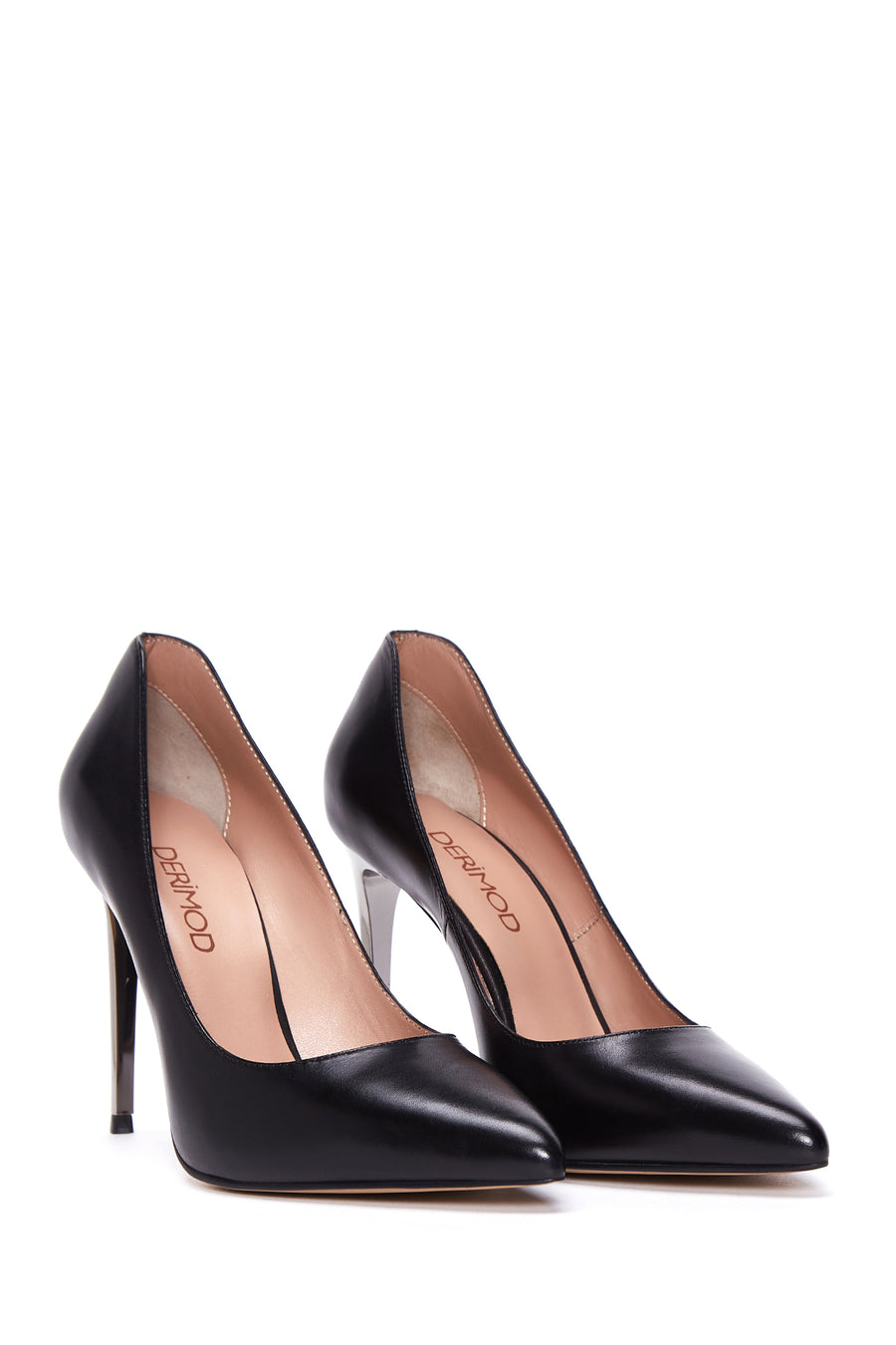 Women's Black Leather Stiletto