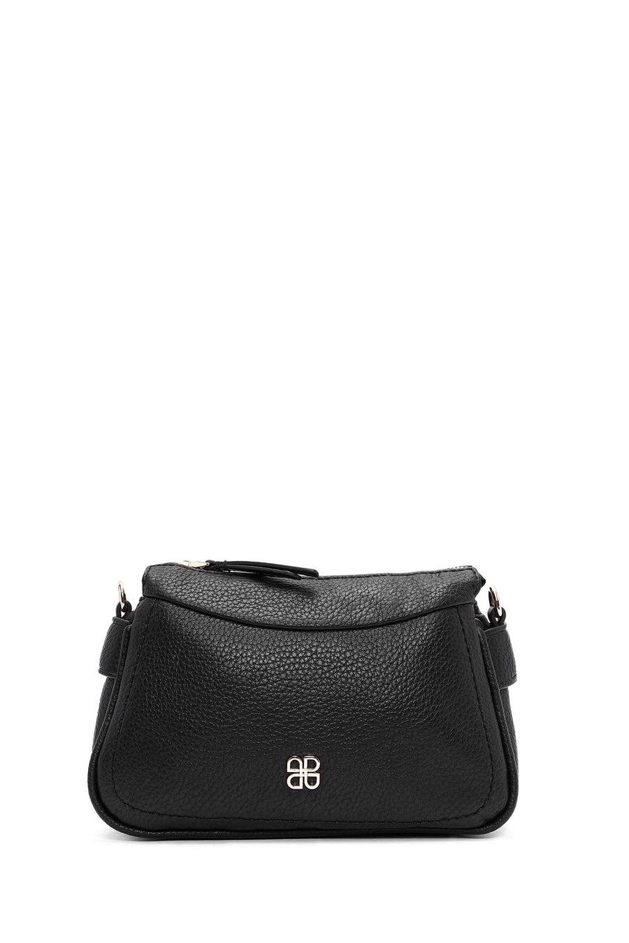 Woman Black Long-Strap Crossbody Bag