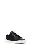 Men's Black Lace Up Leather Sneakers | Derimod