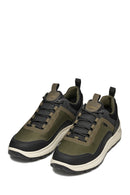 Geox Men Khaki U Spherica 4X4 B Abx A - Text+ Lace-Up Thick-Soled Fabric Sneaker | Derimod