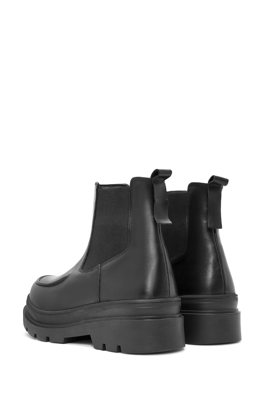 Men's Black Leather Chelsea Boots