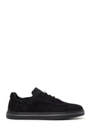 Male Black Lace-Up Nubuck Leather Casual Sneakers | Derimod