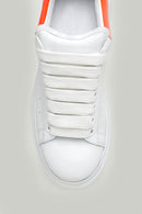 White-Pomegranate Flower Women's Leather Sneaker | Derimod
