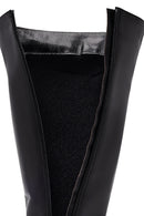 Women's Black Zippered Leather Boots | Derimod