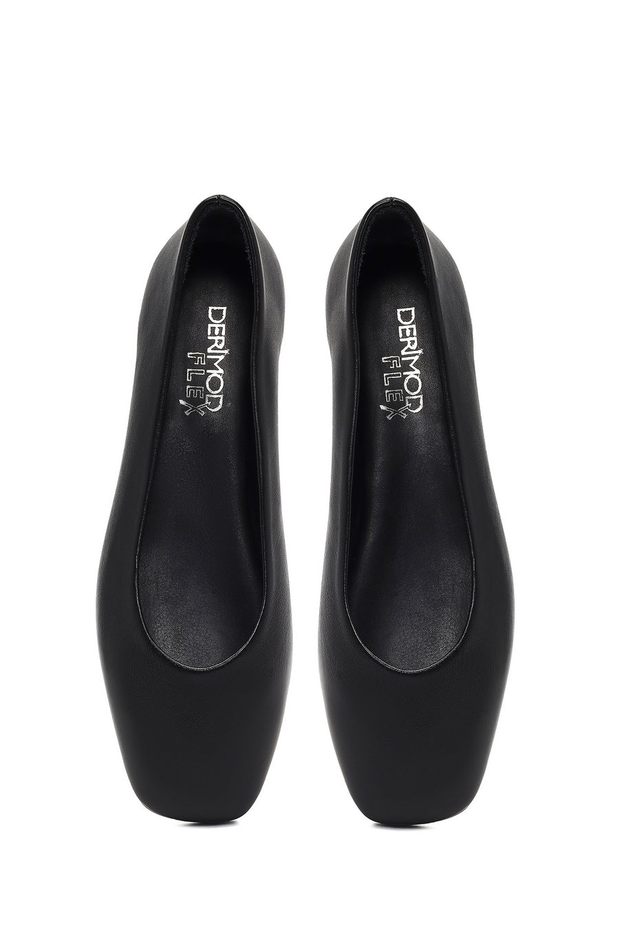 Women's Black Classic Leather Ballet Flat