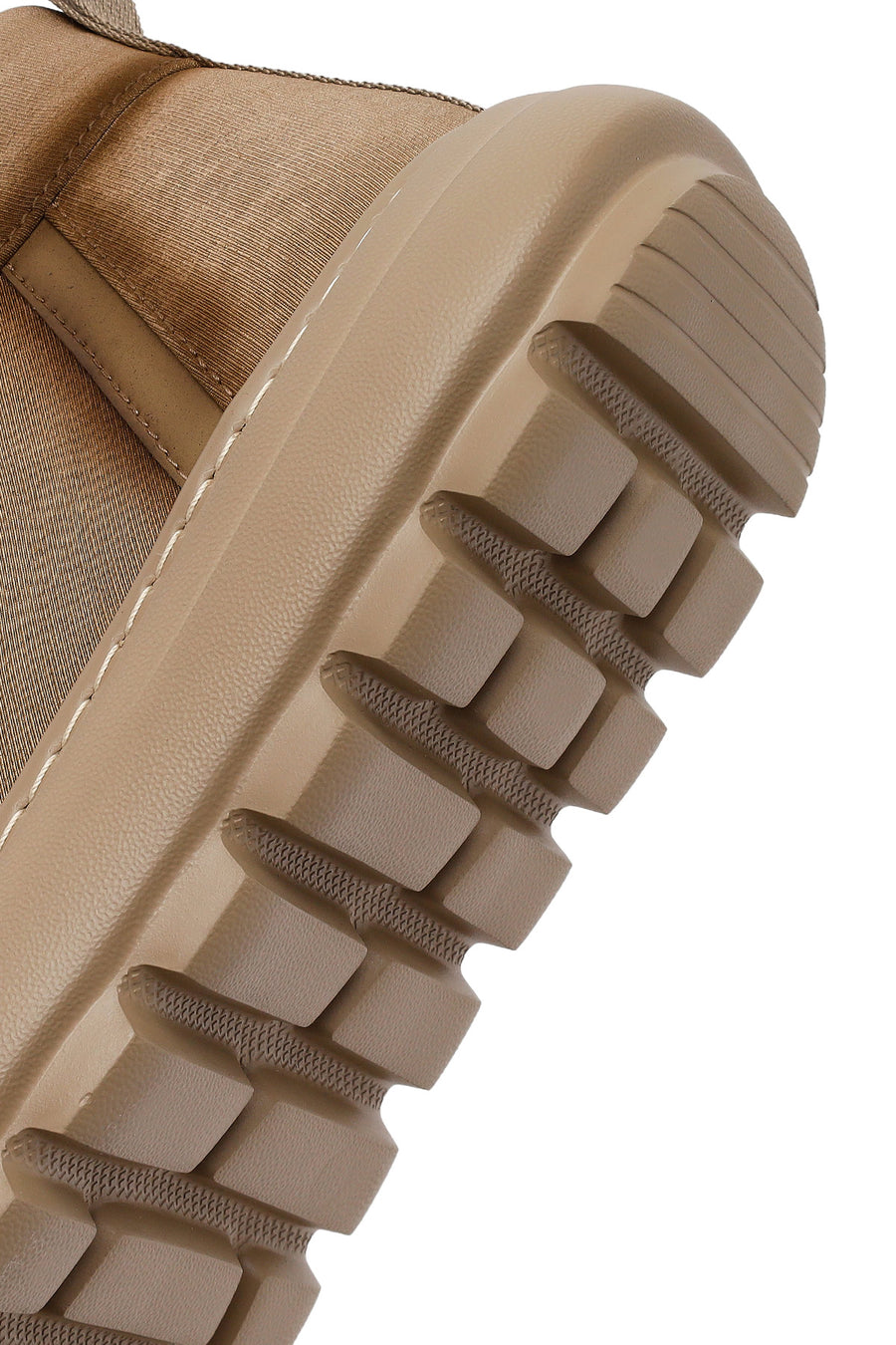 Derimod Zero Male Khaki Lace-Up Thick-Soled Fabric Casual Shoes