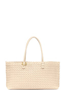 Women's Cream Knitted Charm Shoulder Bag | Derimod
