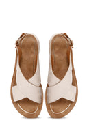 Women's Gold Chunky Sole Metallic Sandals | Derimod
