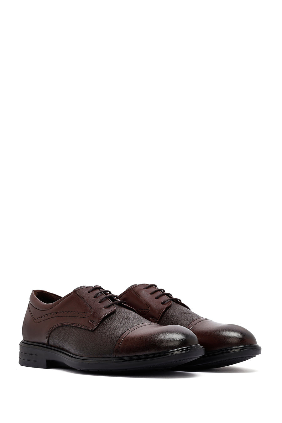 Men's Brown Laced Leather Classic Shoes