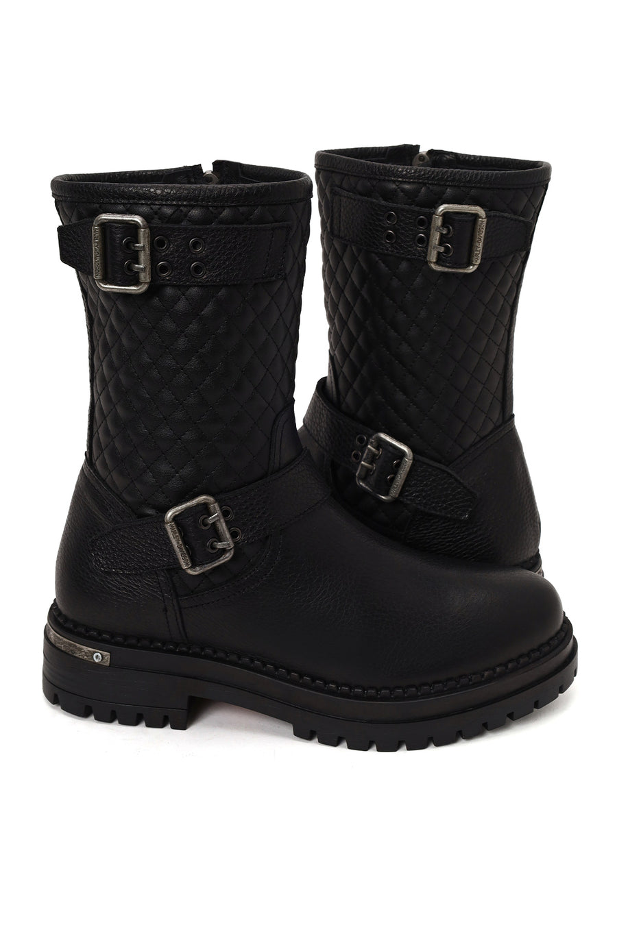 Harley Davidson Woman Black Joel Zip Closure Leather Boot